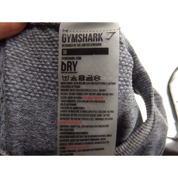 Gymshark Adapt Ombre Seamless Contour Highneck Tank Top Shirt Size Medium Gray M - Picture 9 of 11